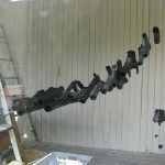 肖麗さんの竹炭の作品の制作過程
