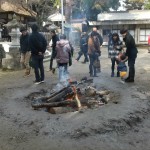 公智神社2015年初詣かがり火